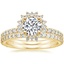 18K Yellow Gold Twilight Diamond Ring with Petite Shared Prong Eternity Diamond Ring (1/2 ct. tw.)