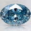 2.00 Ct. Fancy Intense Blue Oval Lab Created Diamond