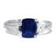 Custom Modern Sapphire and Diamond Engagement Ring