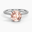 18KW Morganite Petite Shared Prong Diamond Ring (1/4 ct. tw.), smalltop view