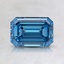 1.01 Ct. Fancy Vivid Blue Emerald Lab Created Diamond
