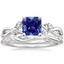 18KW Sapphire Willow Diamond Ring (1/8 ct. tw.) with Winding Willow Diamond Ring (1/8 ct. tw.), smalltop view