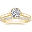 18K Yellow Gold Luna Ring with Marseille Diamond Ring (1/3 ct. tw.)