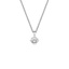 18K White Gold Compass Point Single Bail Four Prong Pendant, smalltop view
