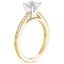 18K Yellow Gold Starlight Diamond Ring, smallside view