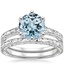 18KW Aquamarine Hudson Bridal Set, smalltop view