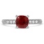Custom Vintage Inspired Milgrain Ruby and Diamond Ring