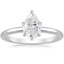 18KW Moissanite Esme Solitaire Ring, smalltop view