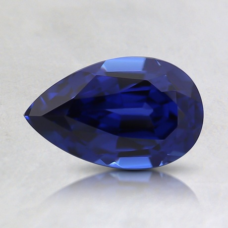 AAA Lab Created Synthetic Faceted Blue Sapphire Pear Loose Gemstone 3x5 to 18x25 