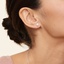 Silver Premium Akoya Cultured Pearl Stud Earrings (6mm), smallside view
