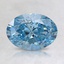 1.07 Ct. Fancy Intense Blue Oval Lab Created Diamond