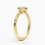 18K Yellow Gold Elle Solitaire Ring, smallside view