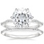18KW Moissanite Alena Diamond Bridal Set, smalltop view