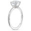 18KW Aquamarine Petite Heritage Diamond Ring, smalltop view
