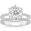 18KW Moissanite Bliss Diamond Ring (1/6 ct. tw.) with Bliss Diamond Ring (1/5 ct. tw.), smalltop view