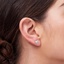 18K White Gold Baguette Diamond Cluster Earrings (1/2 ct. tw.), smallside view