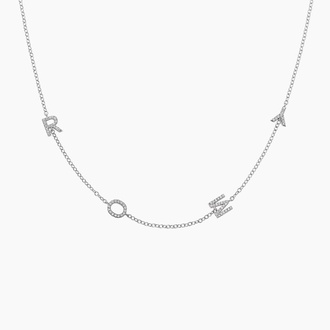 Initial Diamond Strand Necklace
