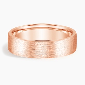 Mojave Matte 6mm Wedding Ring in 14K Rose Gold
