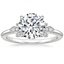 18K White Gold Fiorella Diamond Ring, smalltop view