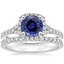 18KW Sapphire Joy Diamond Ring (1/3 ct. tw.) with Bliss Diamond Ring (1/5 ct. tw.), smalltop view