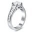 Ring with Tapering Channel-Set Diamond Accents, smallside view