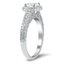 Engraved Halo White Sapphire and Diamond Ring, smallview