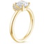 18K Yellow Gold Crescent Diamond Ring, smallside view