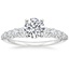 Round Tapered Diamond Engagement Ring 