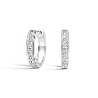 18k gold diamond huggie earrings