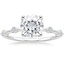 18KW Moissanite Aimee Diamond Ring, smalltop view