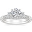 18K White Gold Adorned Selene Diamond Ring (1/4 ct. tw.) with Petite Curved Diamond Ring (1/10 ct. tw.)