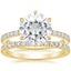 18KY Moissanite Bliss Diamond Ring (1/6 ct. tw.) with Bliss Diamond Ring (1/5 ct. tw.), smalltop view
