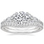18K White Gold Luxe Nadia Diamond Ring (1/2 ct. tw.) with Curved Ballad Diamond Ring (1/6 ct. tw.)