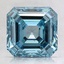 3.03 Ct. Fancy Vivid Blue Asscher Lab Created Diamond