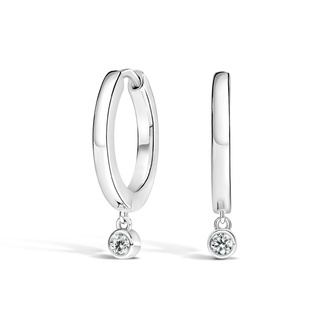Diamond Drop Huggie Earrings Image