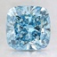 3.01 Ct. Fancy Intense Blue Cushion Lab Created Diamond