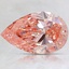 1.46 Ct. Fancy Intense Orangy Pink Pear Lab Created Diamond