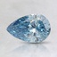 0.70 Ct. Fancy Intense Blue Pear Lab Created Diamond