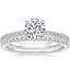 18K White Gold Petite Demi Diamond Ring (1/5 ct. tw.) with Luxe Ballad Diamond Ring (1/4 ct. tw.)