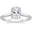 Platinum Everly Diamond Ring, smalltop view