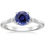 18KW Sapphire Nadia Diamond Ring, smalltop view