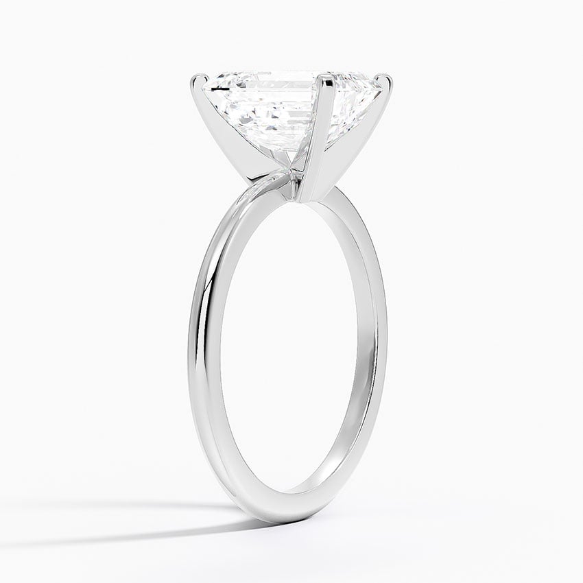 18K White Gold 1.5mm Four-Prong Comfort Fit Ring