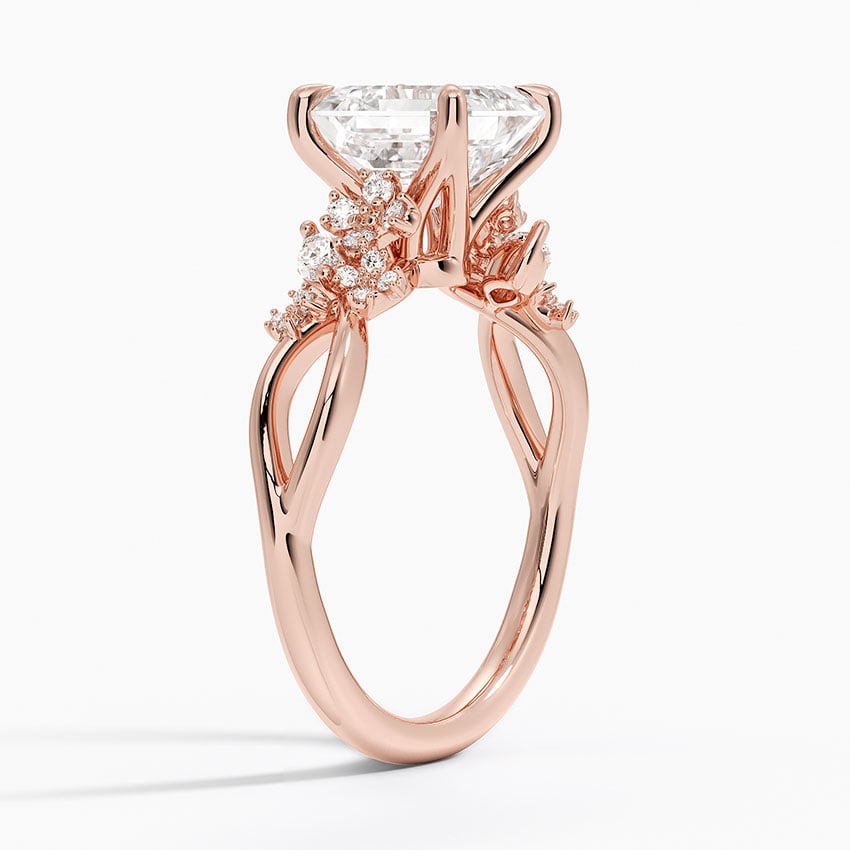 Flower Cluster Diamond Engagement Ring