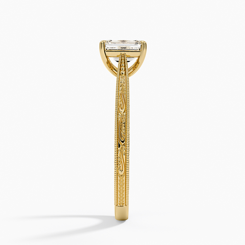 18K Yellow Gold Elsie Engraved Ring