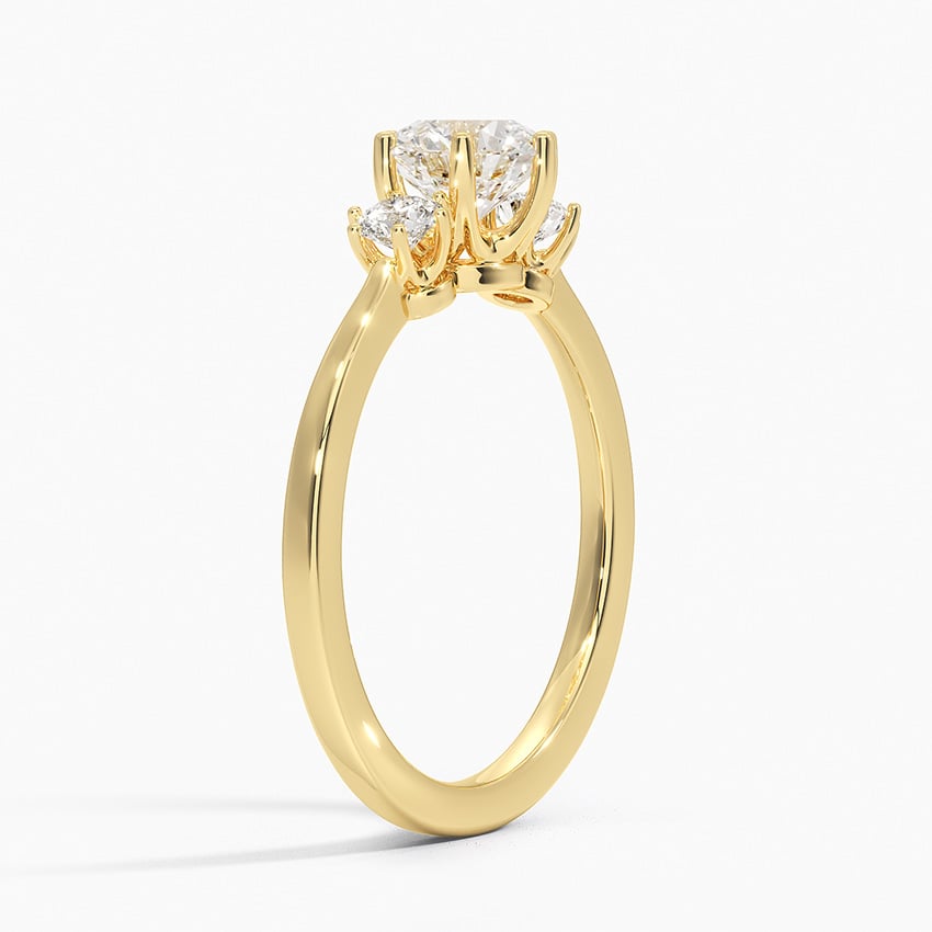 18K Yellow Gold Tallula Three Stone Diamond Ring