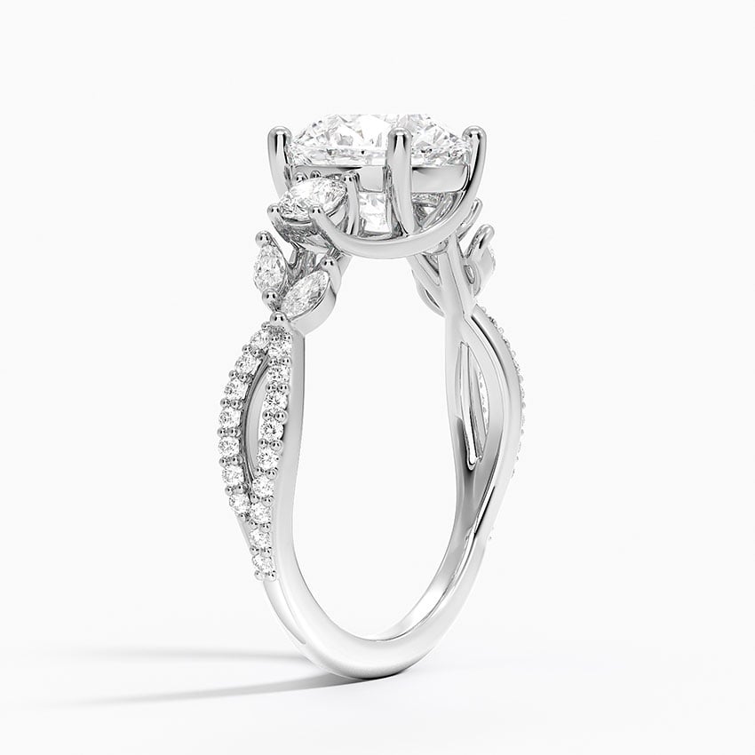 Platinum Luxe Willow Three Stone Diamond Ring (1/2 ct. tw.)