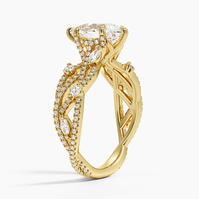 18K Yellow Gold Grand Secret Garden Diamond Ring