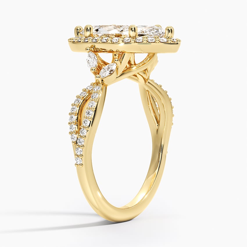 18K Yellow Gold Luxe Willow Halo Diamond Ring (2/5 ct. tw.)