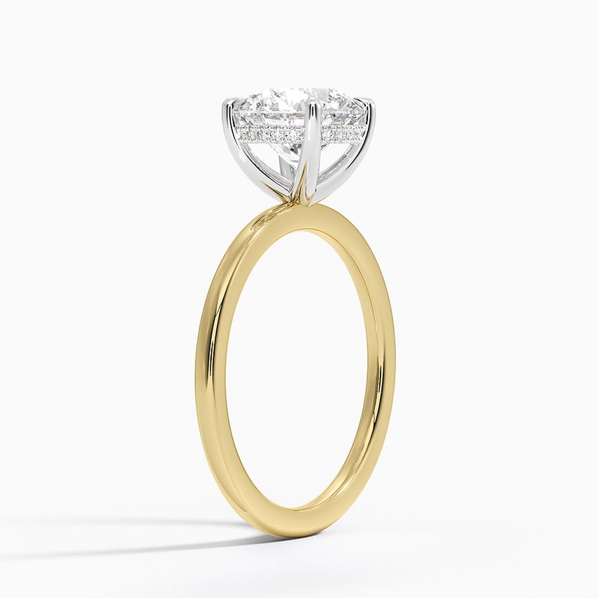 Adorned Mixed Metal Ring - Mixed Metal Engagement Ring