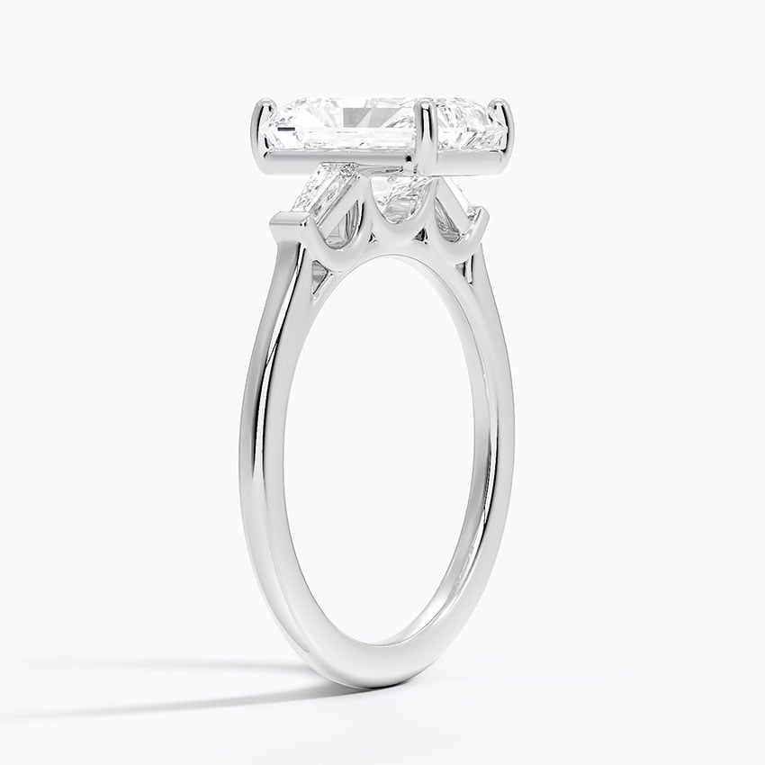 Flush Fit Tapered Baguette Diamond Ring